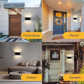 2 Pack Up & Down Modern LED Wall Light IP44 Waterproof